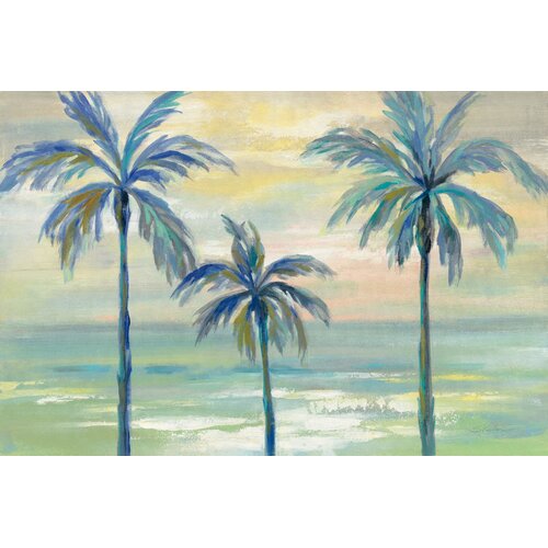 Tropical Marine Layer Palms Crop On Canvas By Silvia Vassileva Painting 